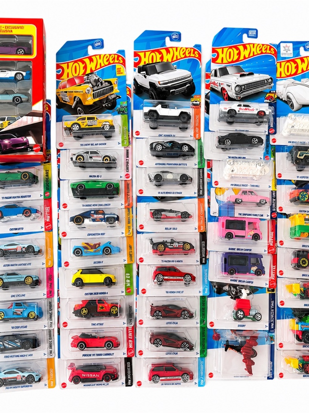 Hot Wheels Assorted Kids Toy Cars - Blue & Multi Color Pack